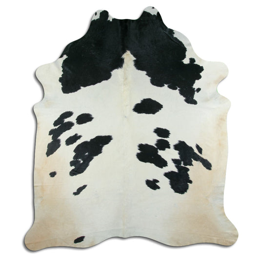 Peau de vache noire et blanche XXL