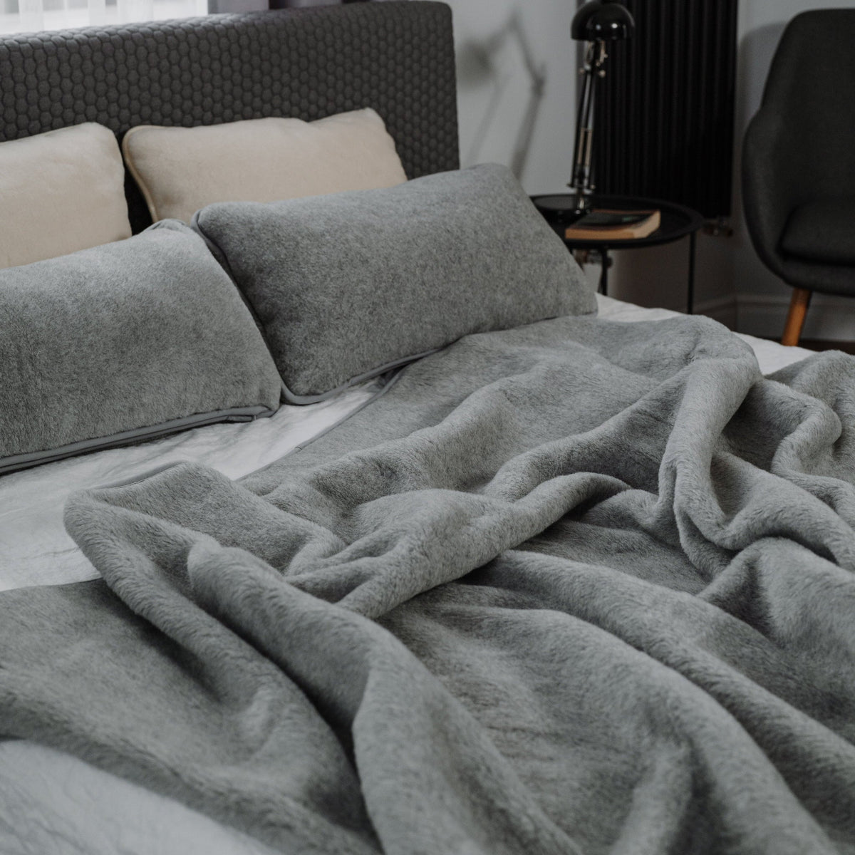 Couverture en laine « Meringue » en laine mérinos | simple épaisseur
