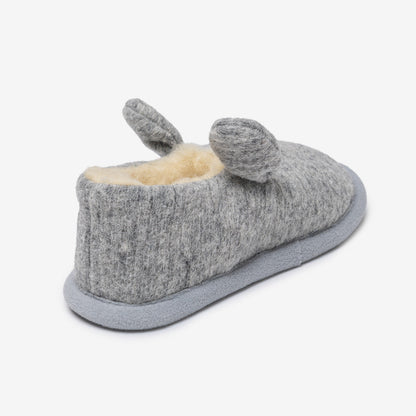 Chaussons enfant en mérinos « Souris »