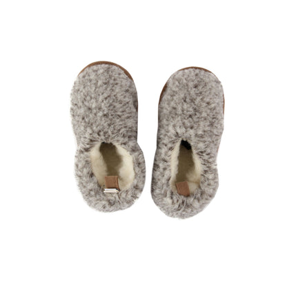 Chaussons enfant en mérinos « Tigre »
