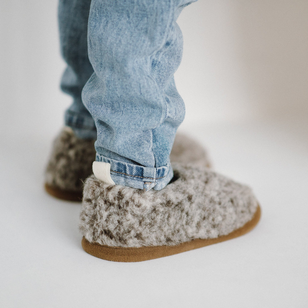 Chaussons enfant en mérinos « Tigre »