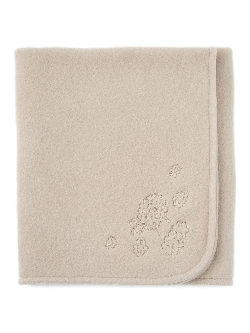 Couverture bébé en mérinos « Mouton » beige