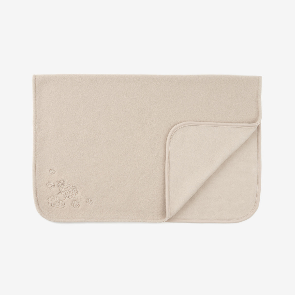 Couverture bébé en mérinos « Mouton » beige