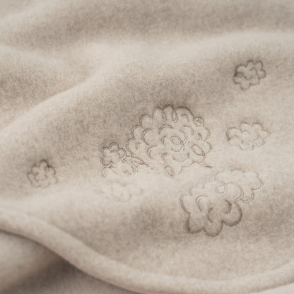 Couverture bébé en mérinos « Mouton » beige