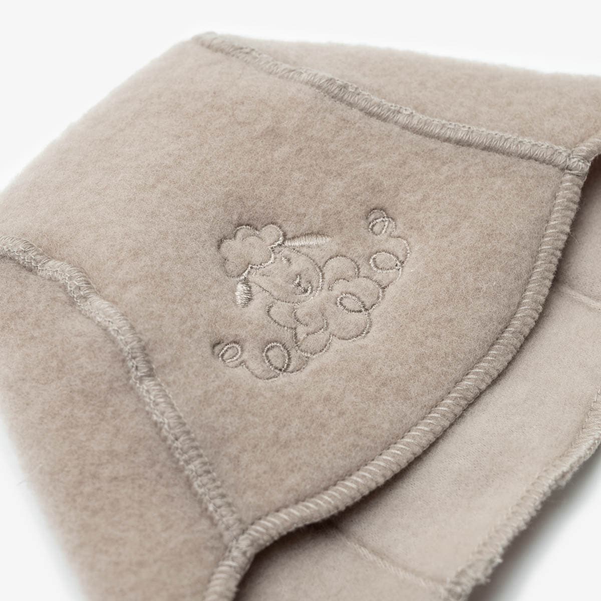 Bonnet bébé « Mouton » avec broderie; beige