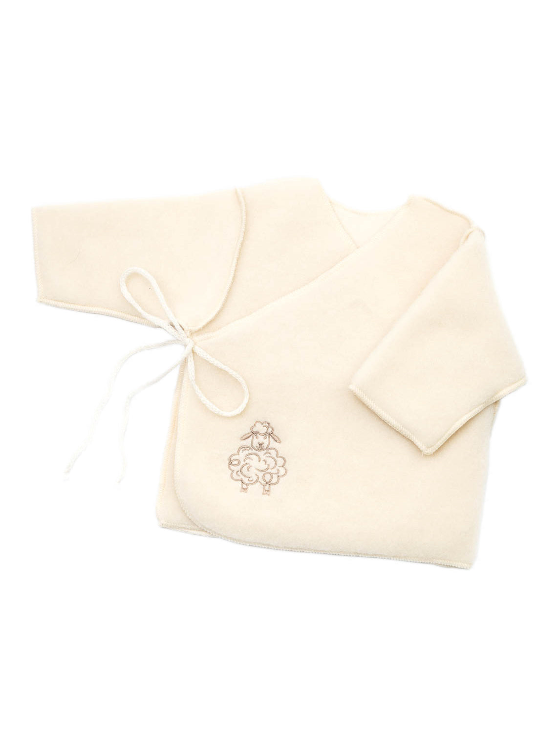 Gilet bébé « Mouton » avec broderie; écru