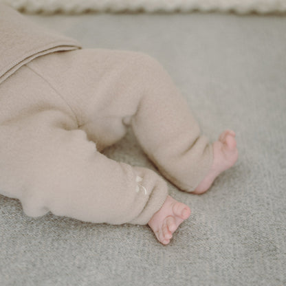 Pantalon bébé « Mouton » avec broderie; beige