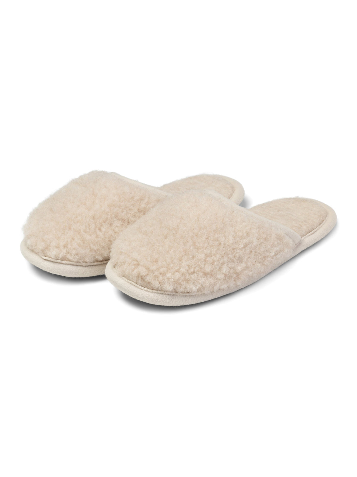 Chaussons en mérinos beige