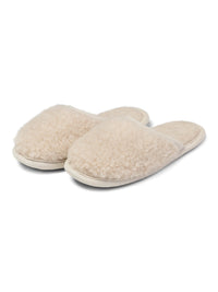 Chaussons en mérinos beige