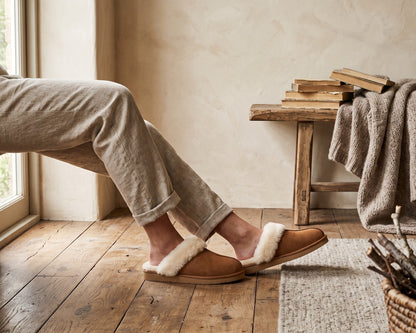Chaussons en peau de mouton | Caramel