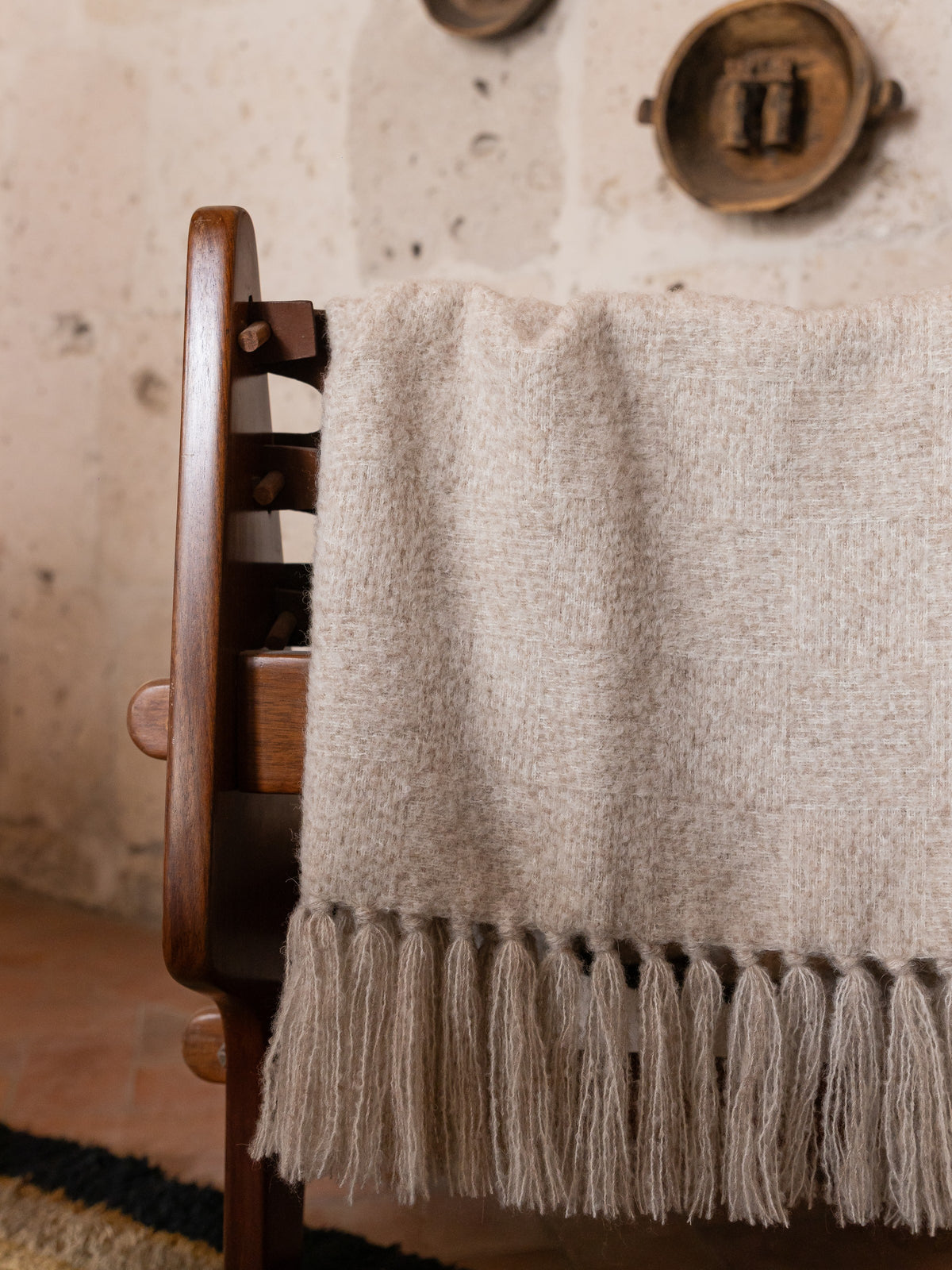 Plaid « Valley » en baby alpaga et laine mérinos