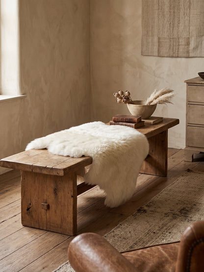 Peau de mouton blanche
