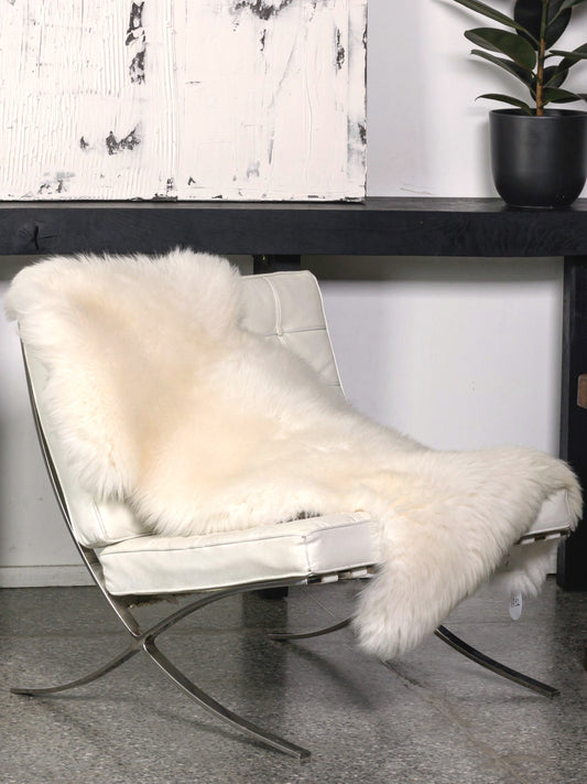 Peau de mouton blanche