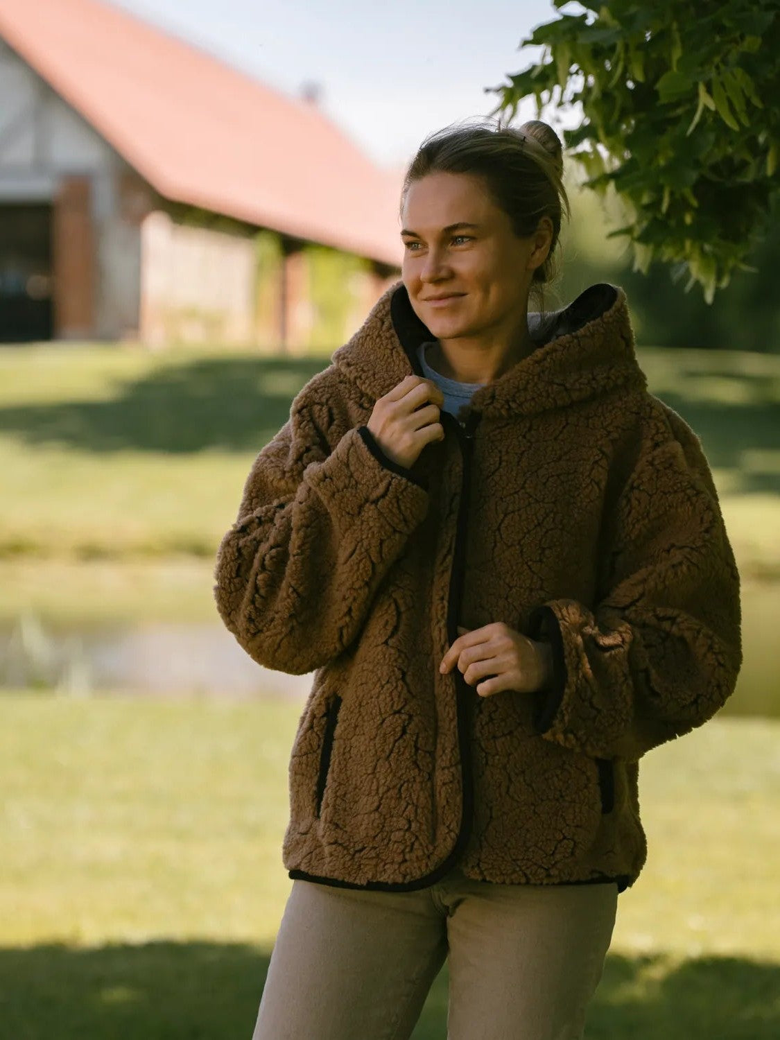 Veste en laine « Laguna » marron foncé